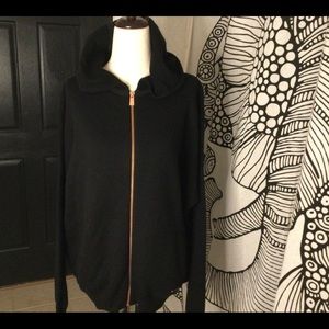Sweaty Betty London black hooded sweater NWT